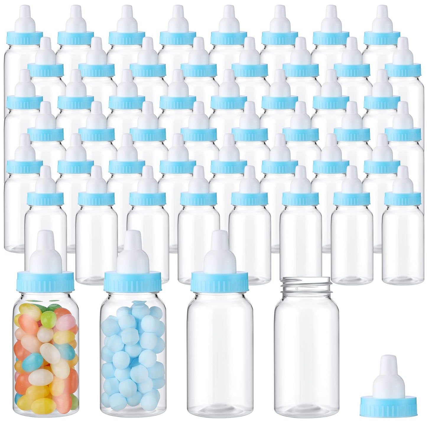 Blue Mini Plastic Candy Bottle - 48 Pcs, 4.5 Inch
