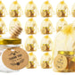 1.5oz 24 Pack Mini Glass Hexagon Canning Jars with Gold Lid